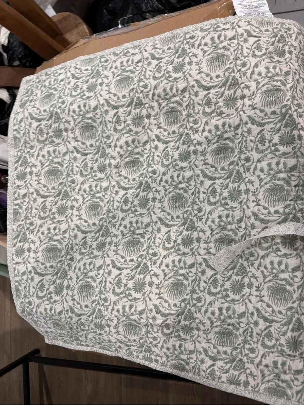 Set of 2 Euro Decorative Border Cotton Slub Print Quilt Shams from Threshold